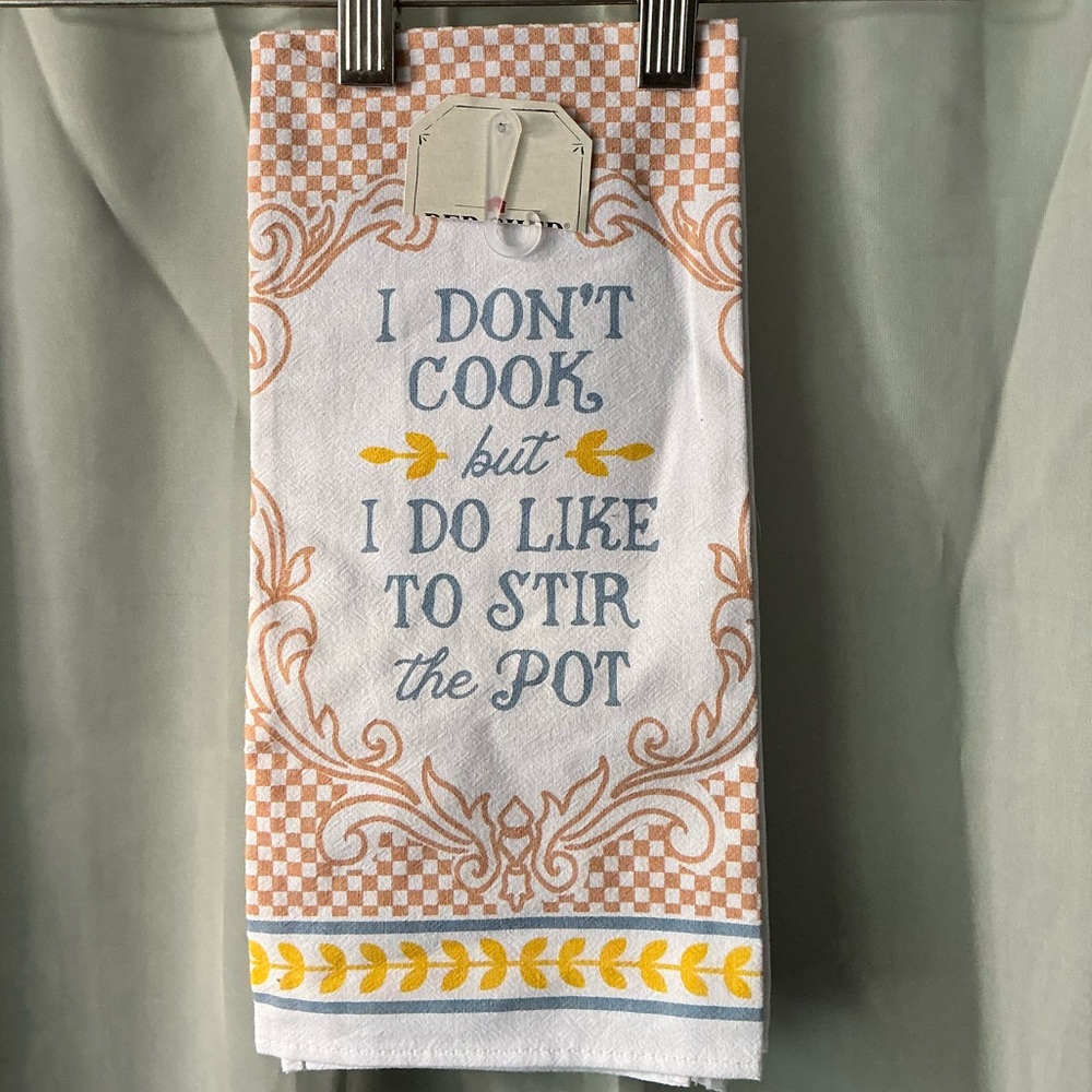 Decorative Kitchen Towel with Fun Quote
